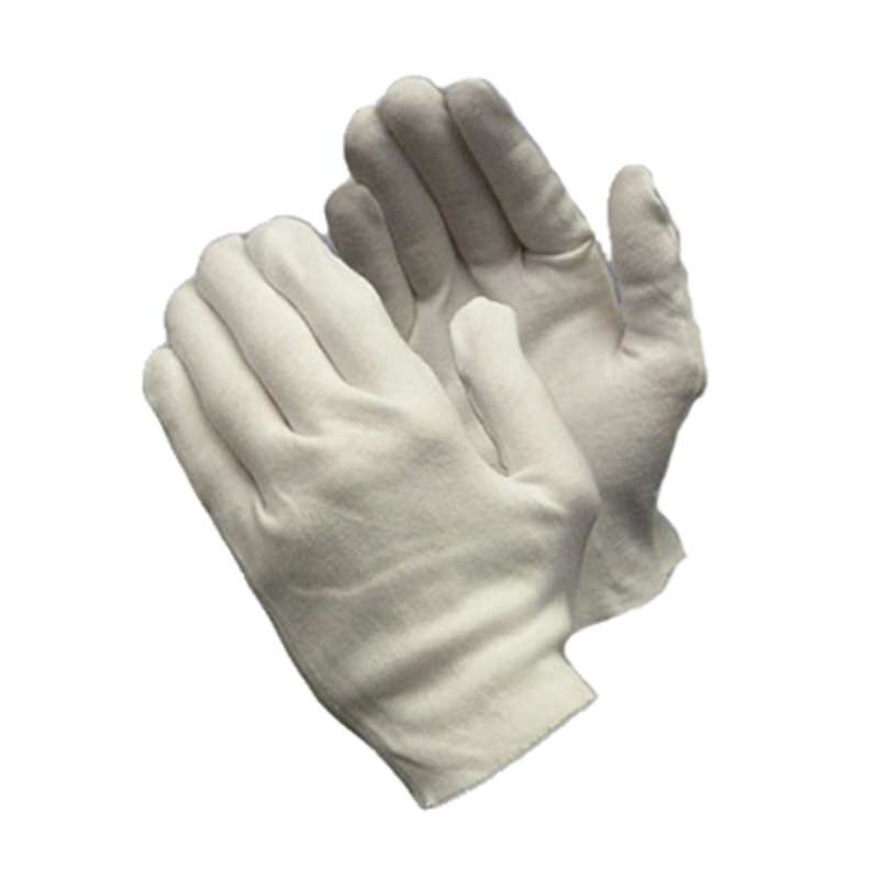 CleanTeam® Heavy Weight Cotton Lisle Inspection Glove with Unhemmed Cuff, Mens, 50 Dozen per Case